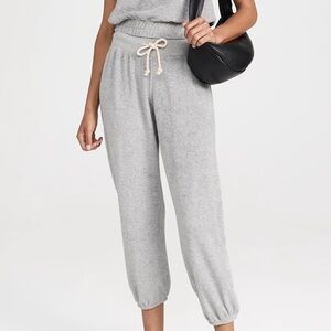 perfectwhitetee Loop Terry Cloth Joggers in Heather Grey